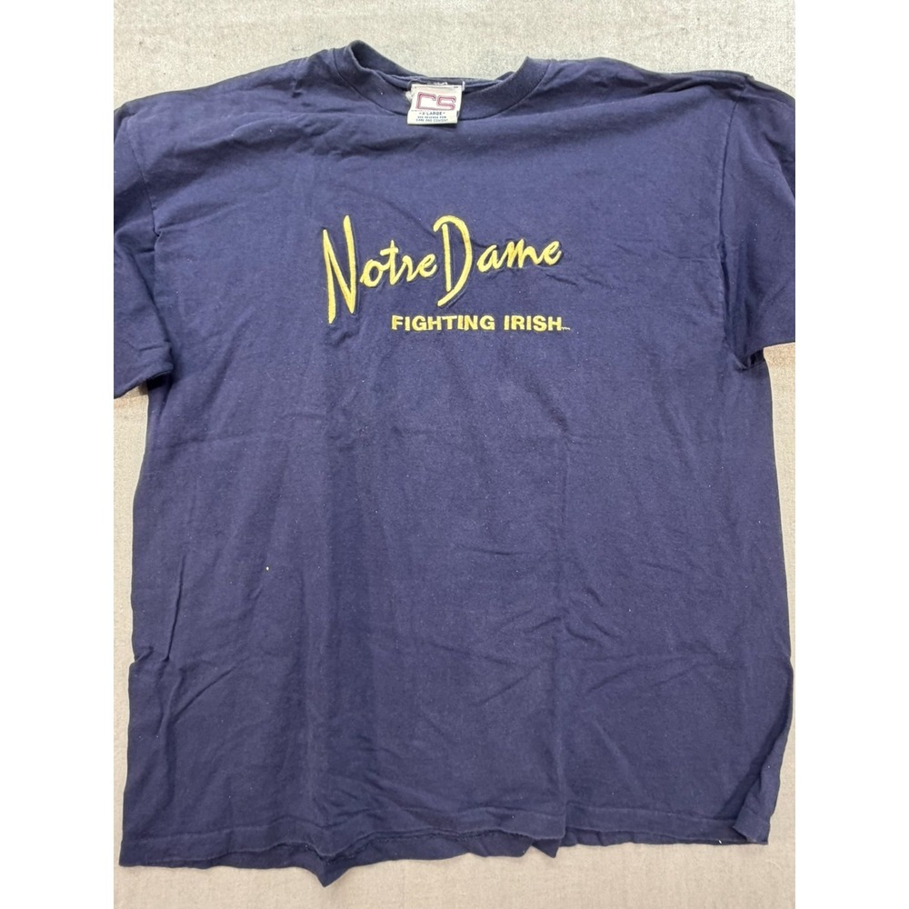 Vintage Single Stitch Crable Sportswear NCAA Notre Dame Shirt Made in USA XL